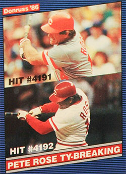 Pete Rose 1986 Donruss Baseball Card